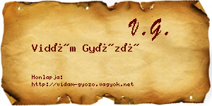 Vidám Győző névjegykártya