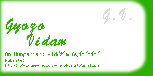 gyozo vidam business card